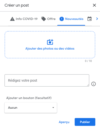 Post de type Nouveautés