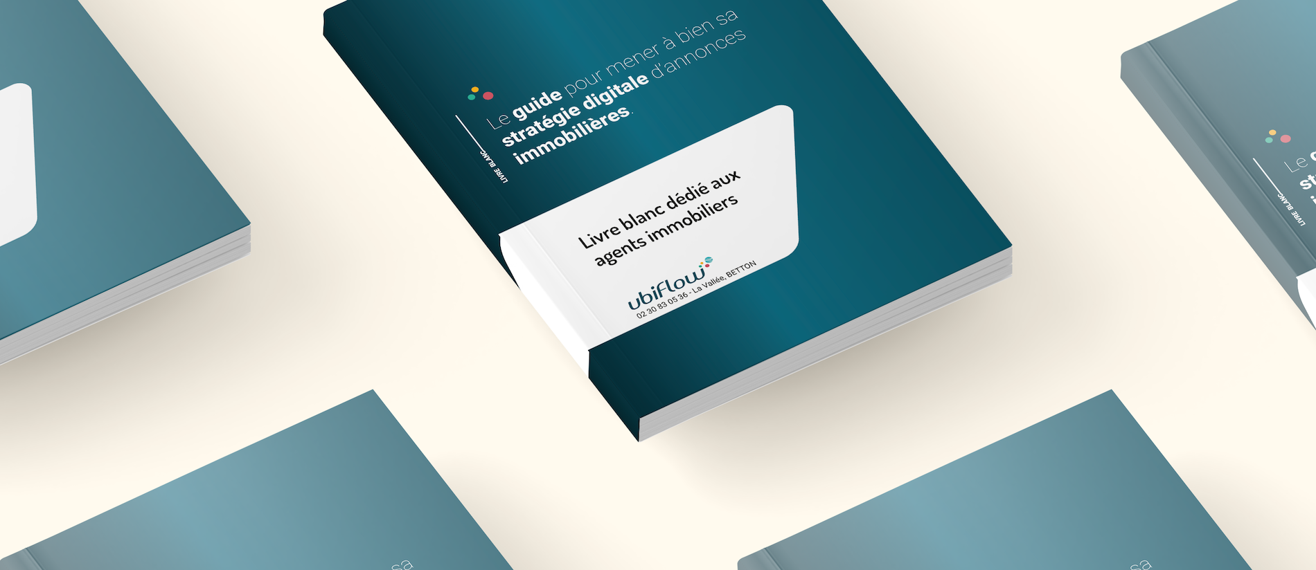 Couvertures avec un dégradé de bleu du livre blanc intitulé 