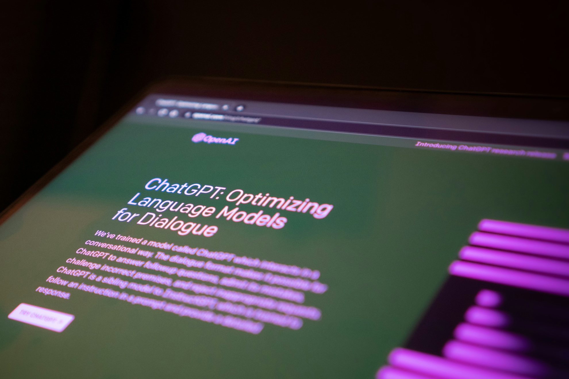 Moteur d'intelligence artificielle générative ChatGPT