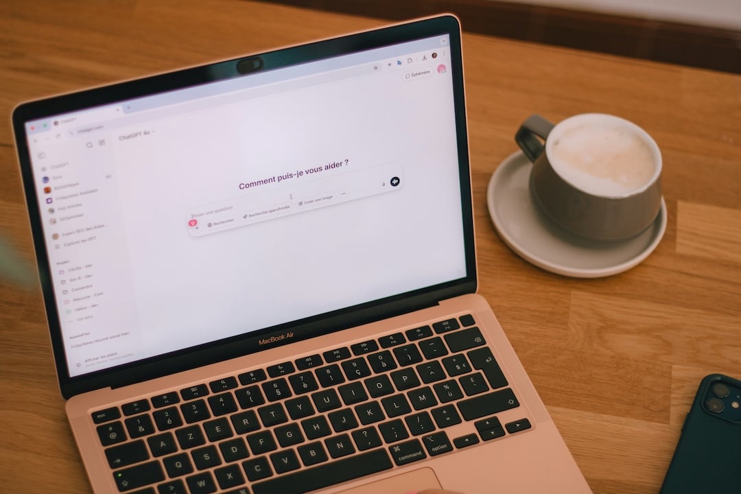 Interface de l'IA conversationnelle ChatGPT